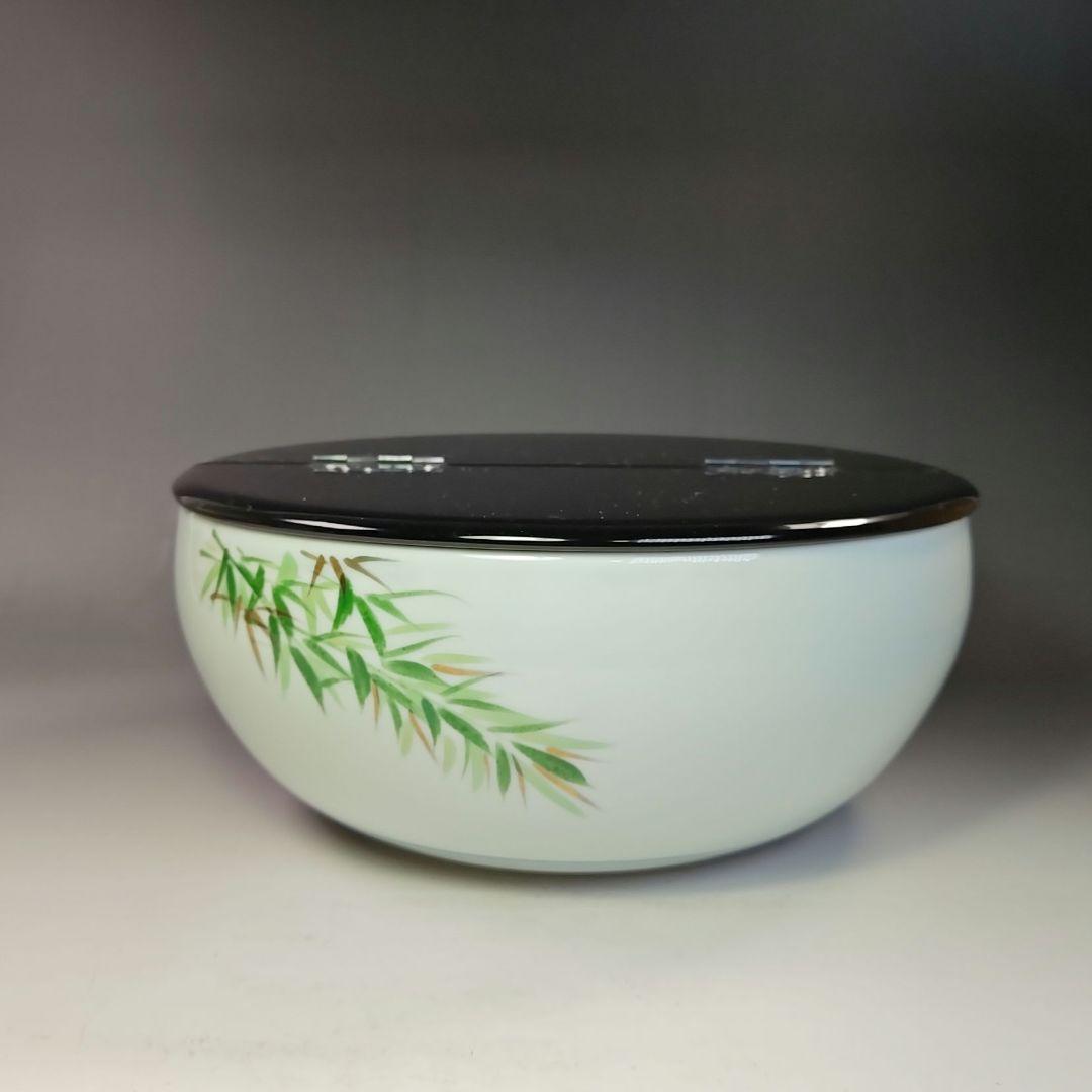 イ750 水指『洞華苑　色絵　平水指　共箱』茶道具