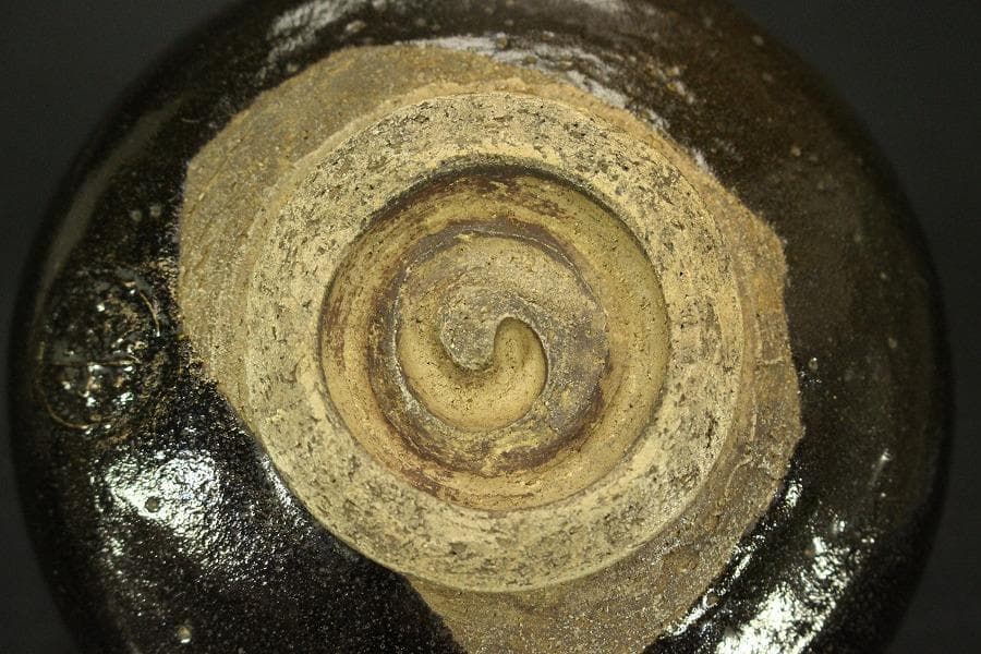 茶道具 黒楽茶碗 書付 時代(ZE547)