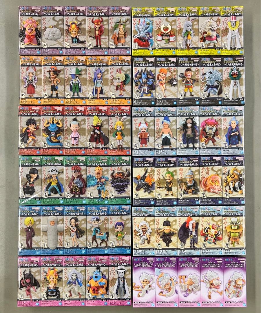 【新品未開封】ワーコレ ワノ国鬼ヶ島編コンプ+ギア5スペシャル 計60体
