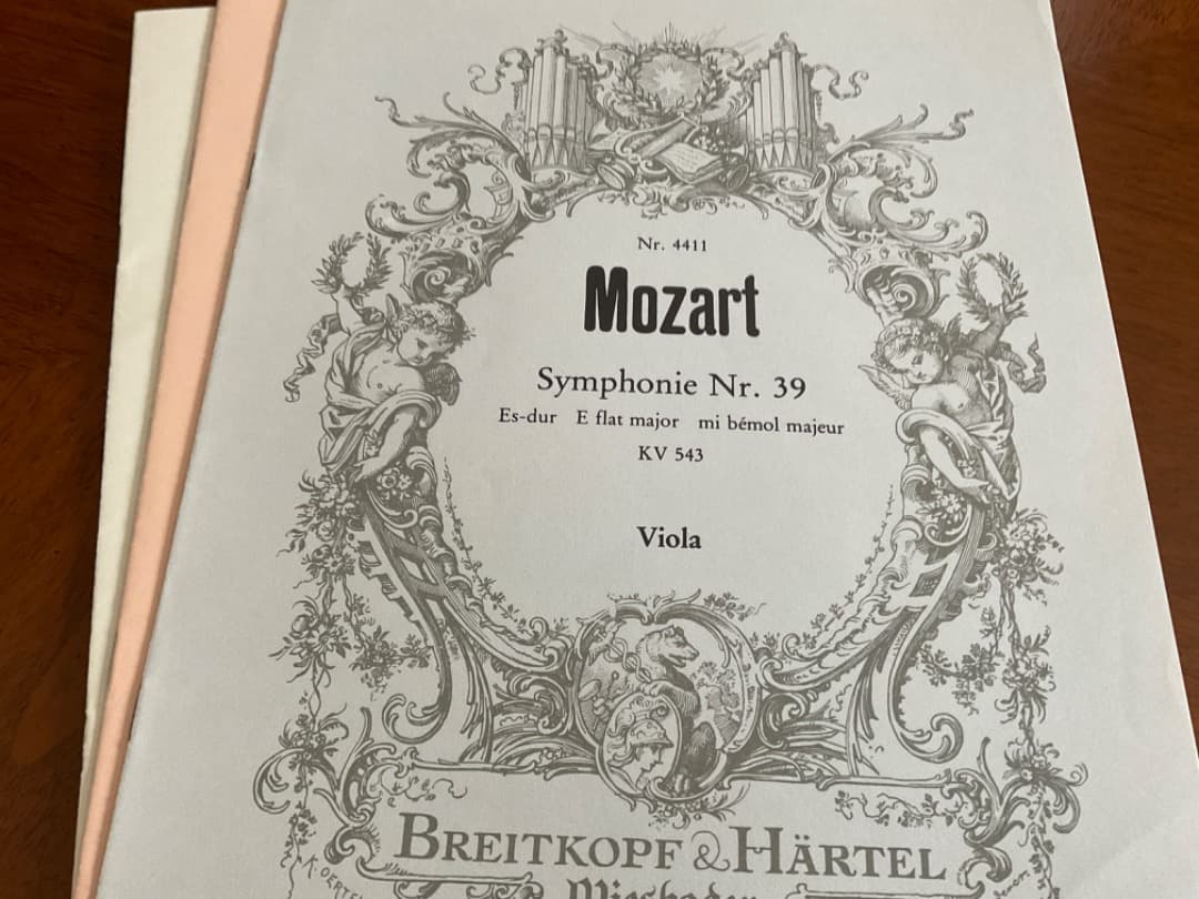 オーケストラ全パート譜　モーツァルト　交響曲第39番　k.543 未使用！