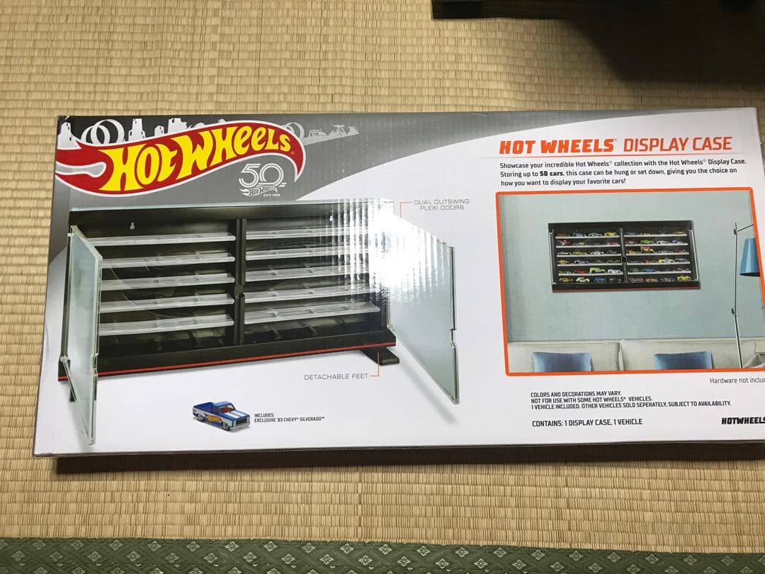 ミニカーのディスプレイケース、ホットウィール/マテル