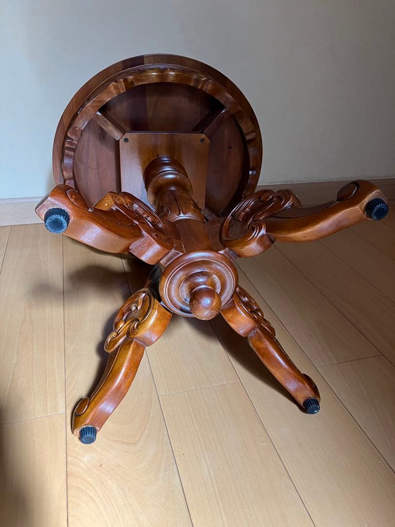 ラウンドテーブル コーヒーテーブル 花台 飾り台 [50×50×62cm]