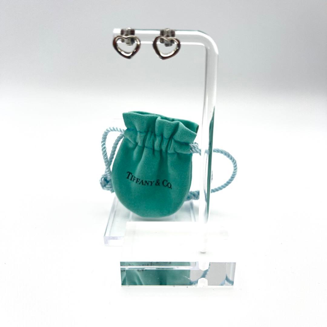 TIFFANY ティファニー オープンハート スタッド ピアス 両耳用
