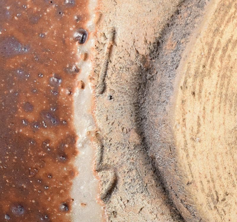 茶道具　志野焼　茶碗　在銘　共箱　M　R7662