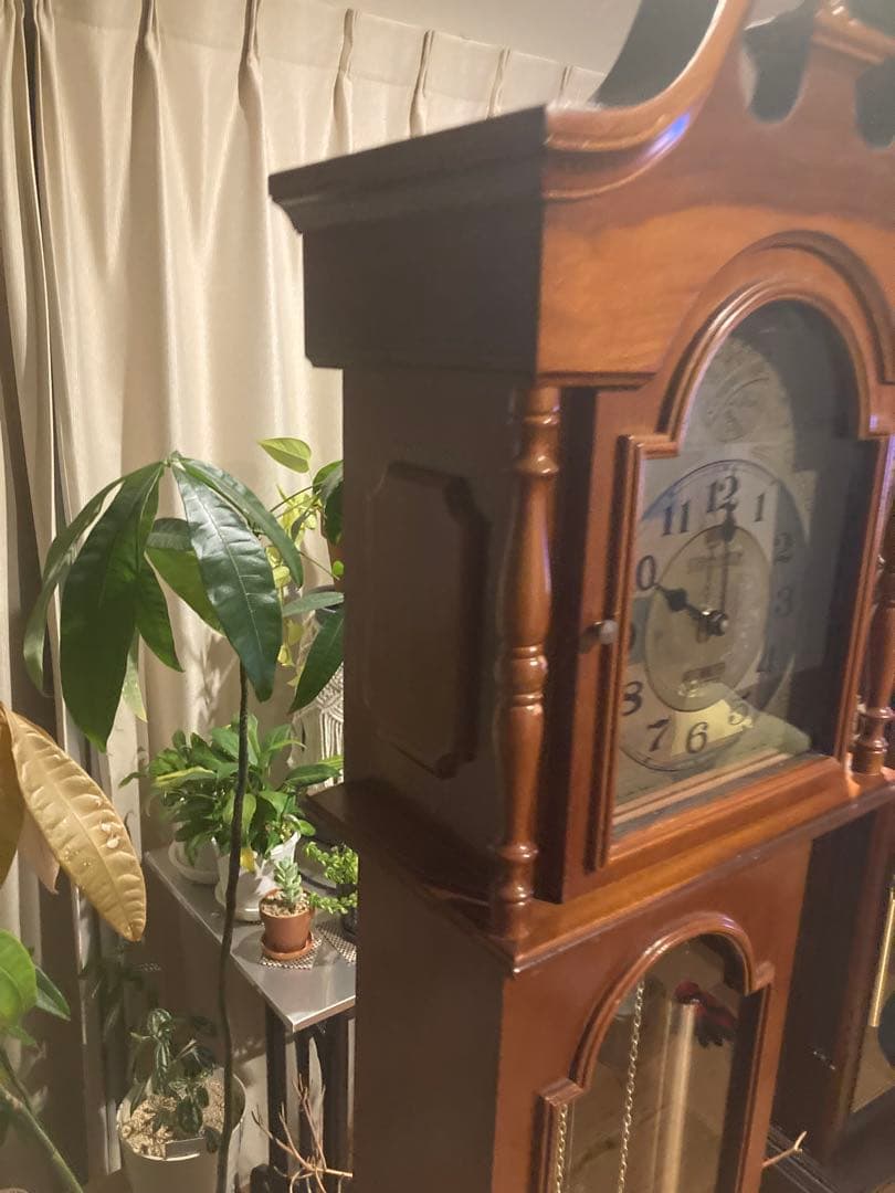 昭和レトロ　ホールクロックTempus Fugit アラーム 古時計 電池式