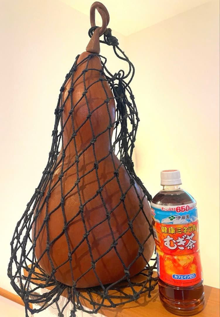 【超巨大】50cm 骨董品　ひょうたん　水筒　瓢箪　酒器 置物 煎茶飾