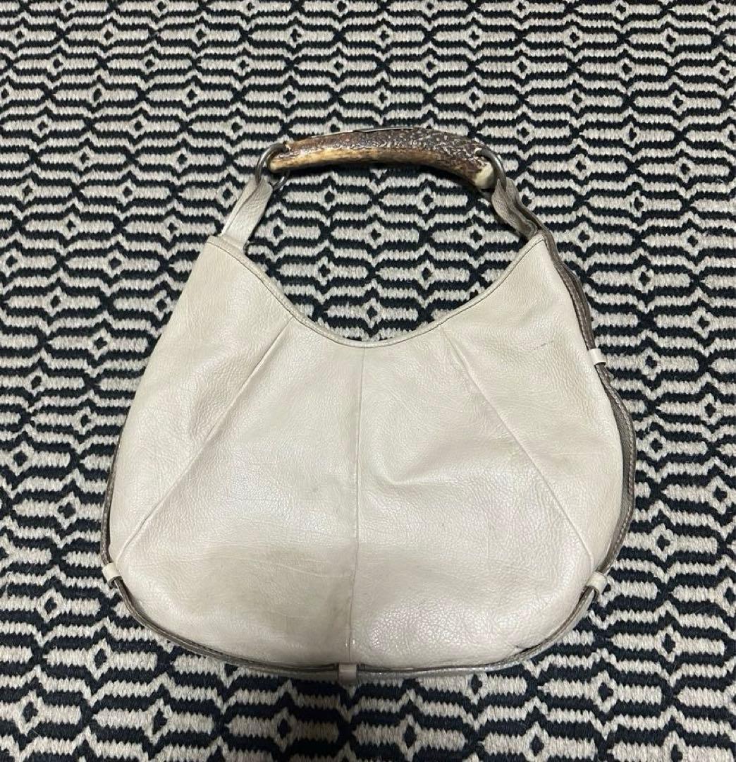 イブサンローランMOMBASAモンバサバッグベージュ革ショルダー希少トムフォード