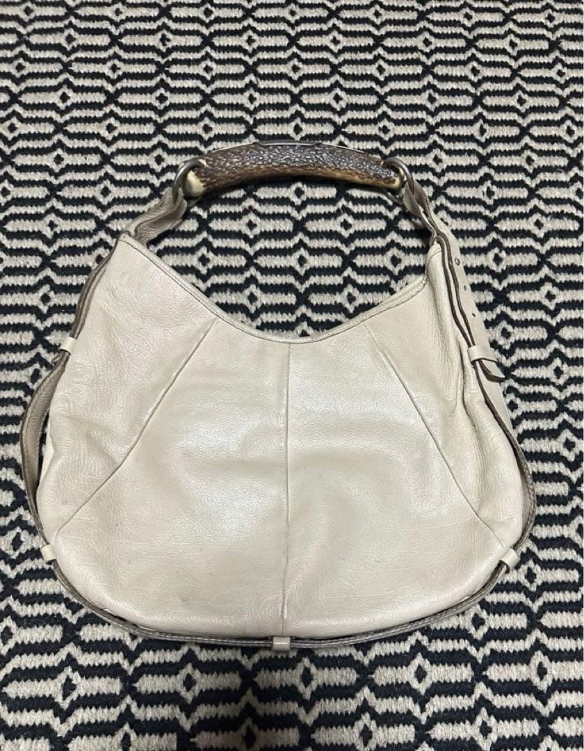 イブサンローランMOMBASAモンバサバッグベージュ革ショルダー希少トムフォード