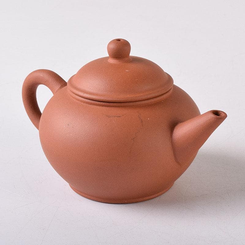 中国　中国宣興銘　紫砂　朱泥　急須　茶壷　V　R8310