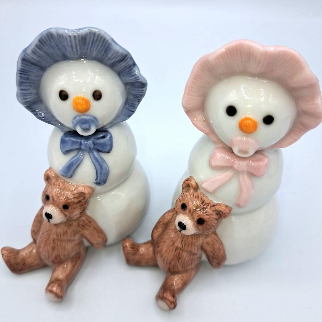 ロイヤルコペンハーゲン　ペア　スノーマン　ベイビー　ベア付き