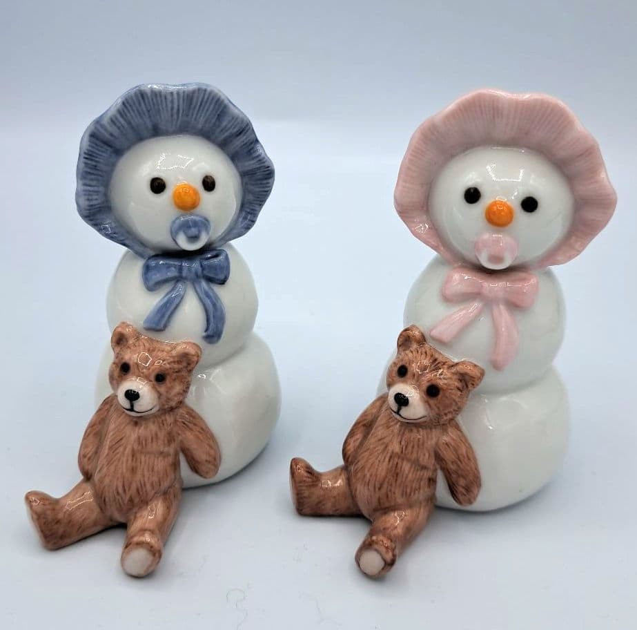 ロイヤルコペンハーゲン　ペア　スノーマン　ベイビー　ベア付き