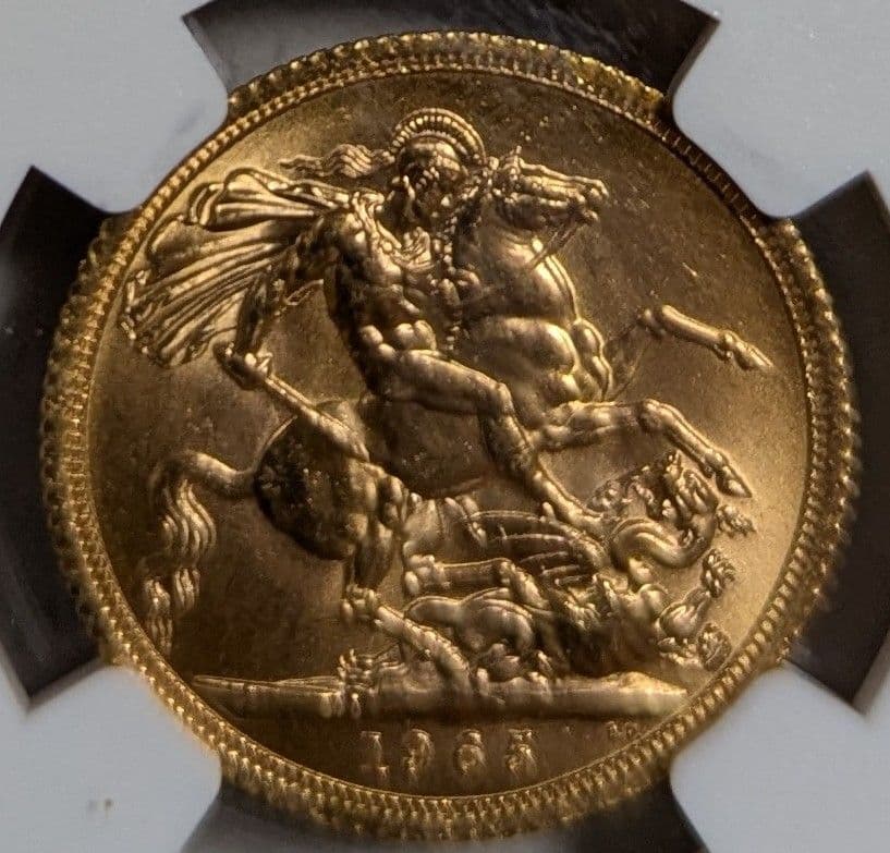 1965年/MS65/ヤングヤング/NGC/ソブリン金貨/エリザベス２世