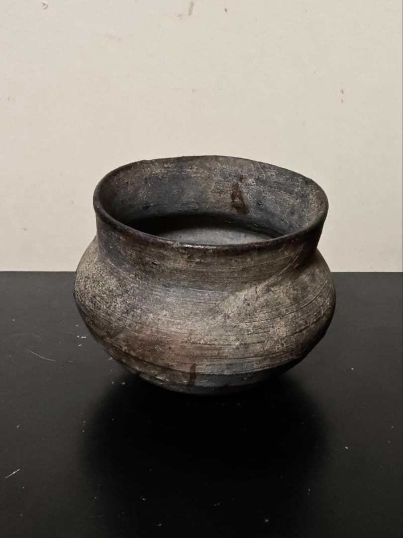 須恵器小壺　古墳時代　塩笥茶碗　考古発掘品　古美術　古代の器　土器　花呼ぶ器