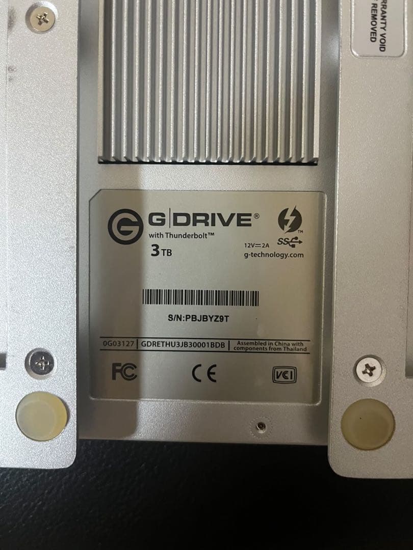G-Technology G-DRIVE 3TB 外付けHDD（0G03127）