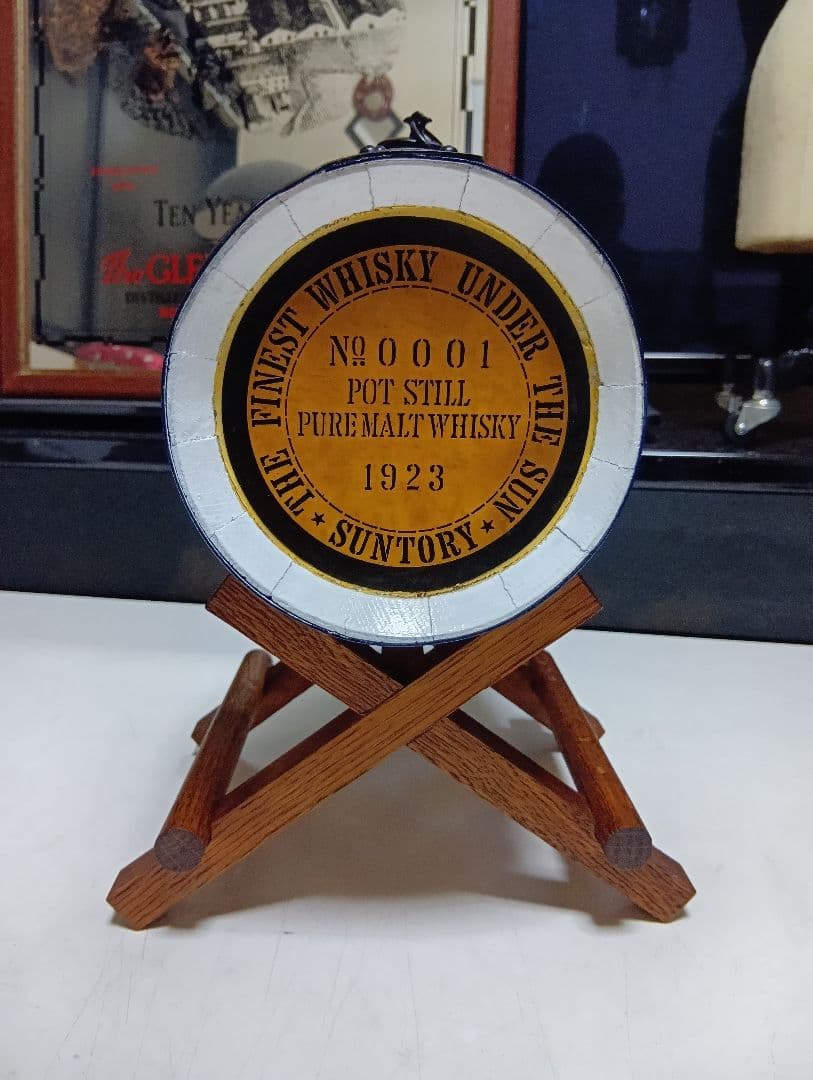 1970's　非売品　サントリー　山﨑蒸留所　初号樽型　店頭備品