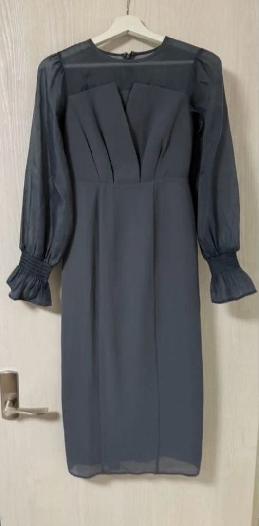 atlo パーティドレス　結婚式　長袖　レディース　披露宴 ドレス シースルー