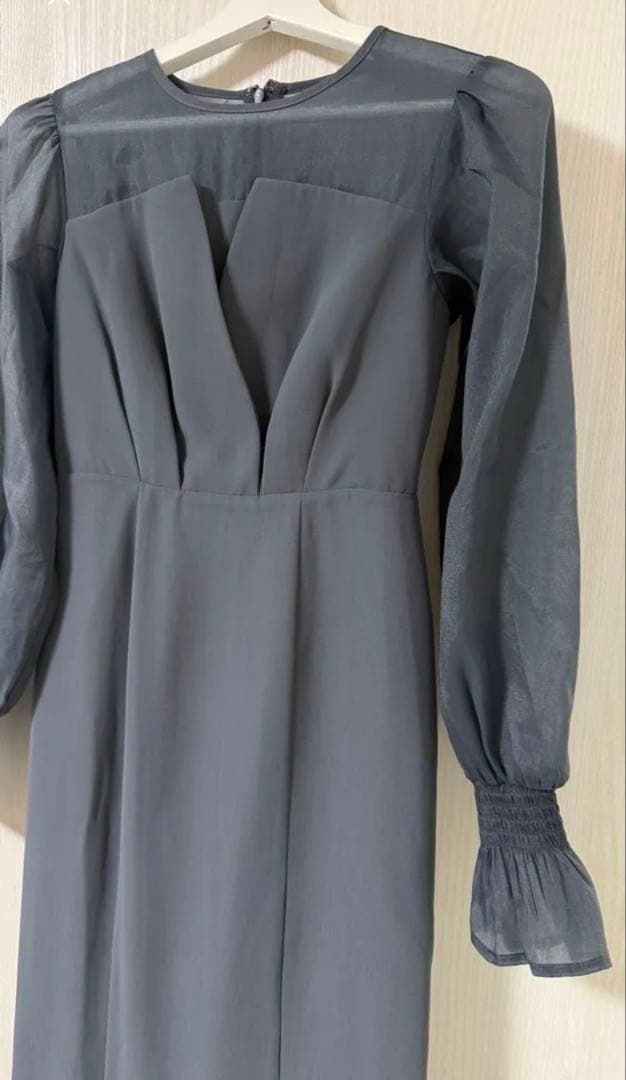 atlo パーティドレス　結婚式　長袖　レディース　披露宴 ドレス シースルー