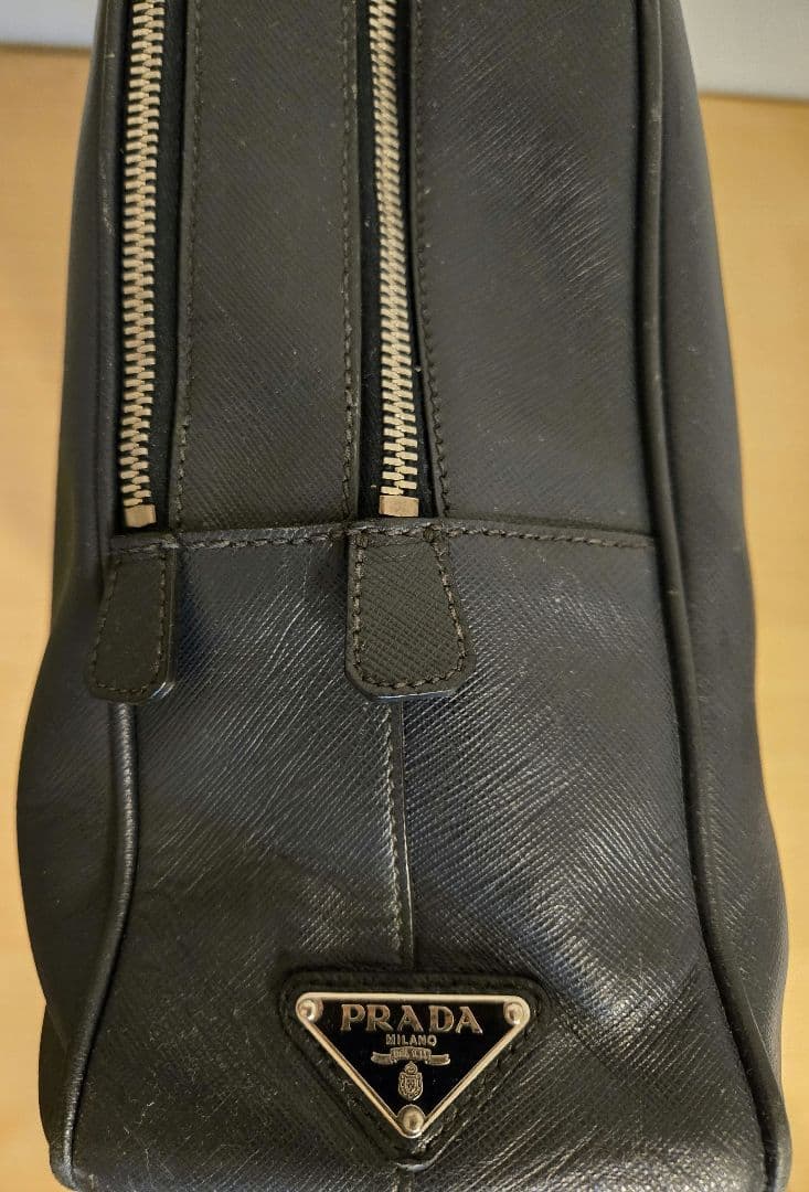 PRADA プラダ ビジネスバッグ サフィアーノレザー ネイビー 美品！！