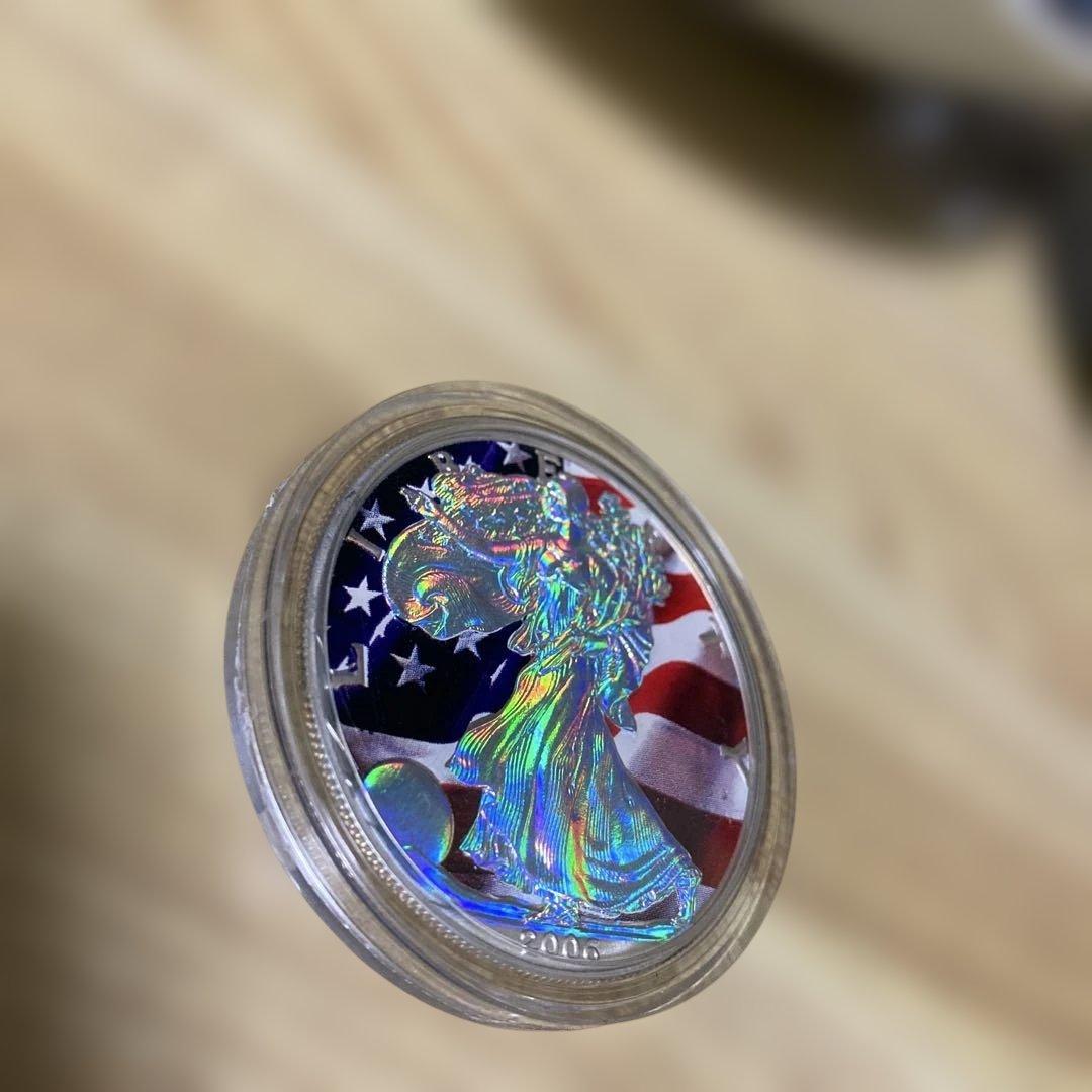 イーグル銀貨　ホログラム