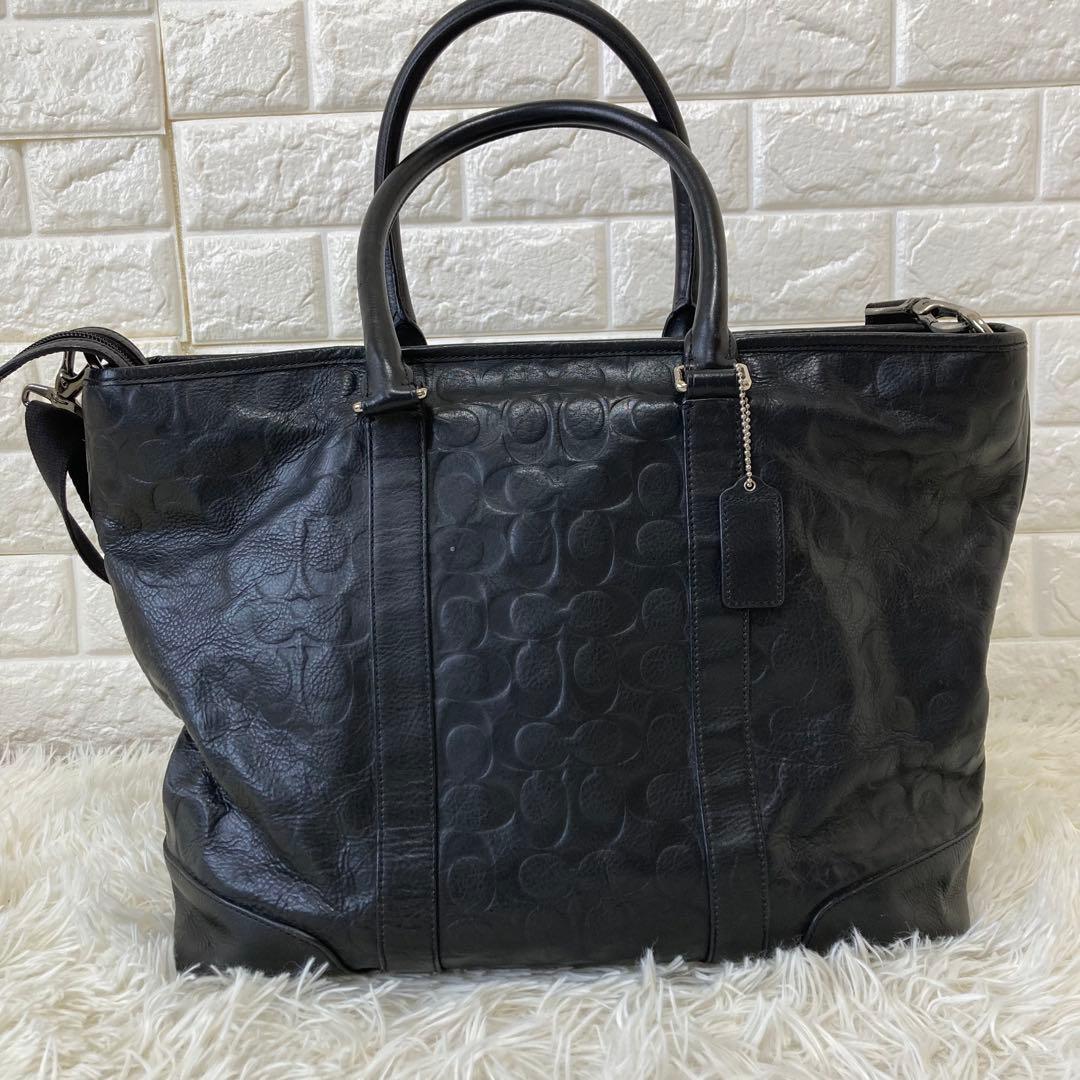 COACH✨2way ビジネスバッグ　オールレザーA4PC シグネチャー