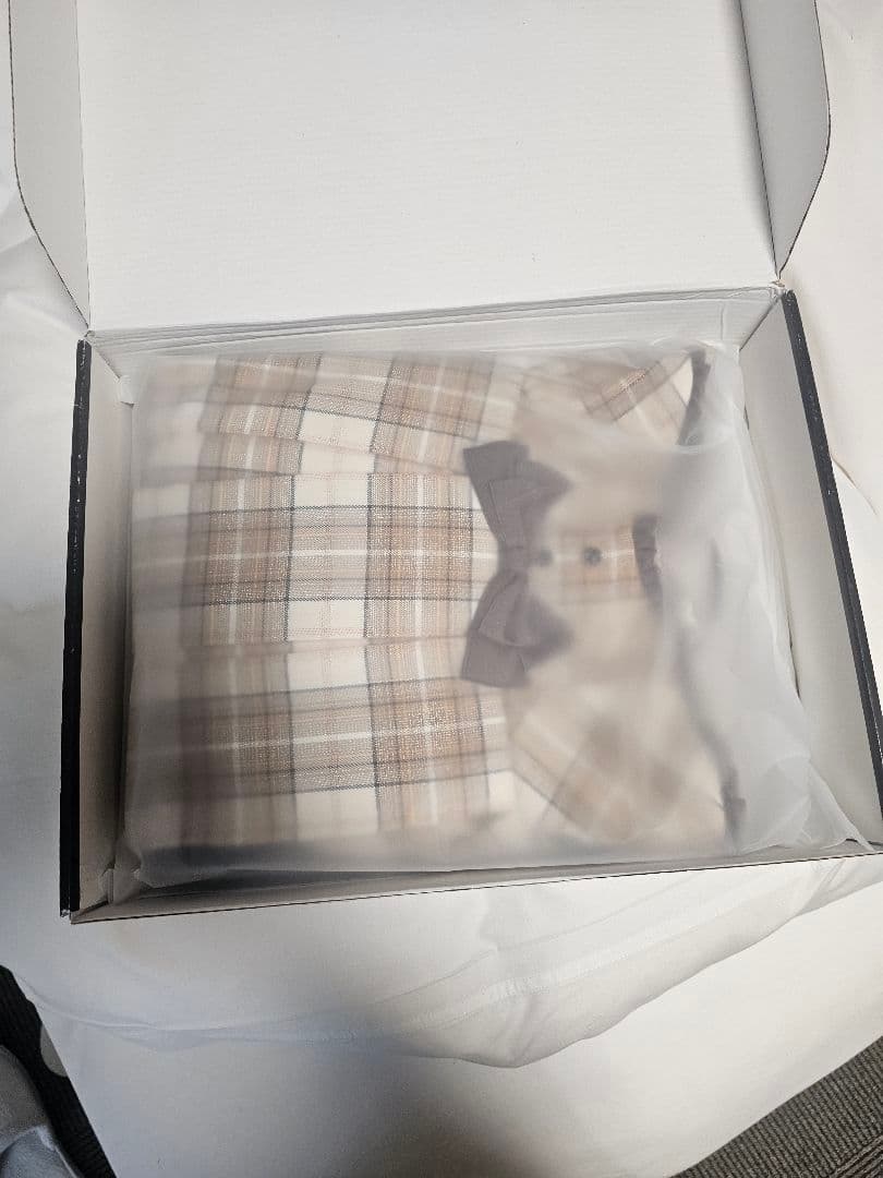 【FD-錬金方程式】クラシックチェック柄フレアスカート　オレンジ色