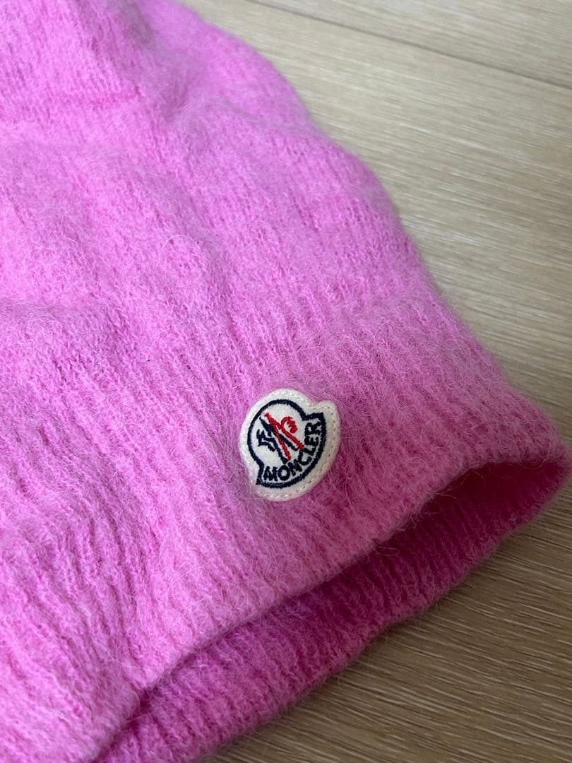 モンクレール moncler ニット帽 ビーニー ピンク