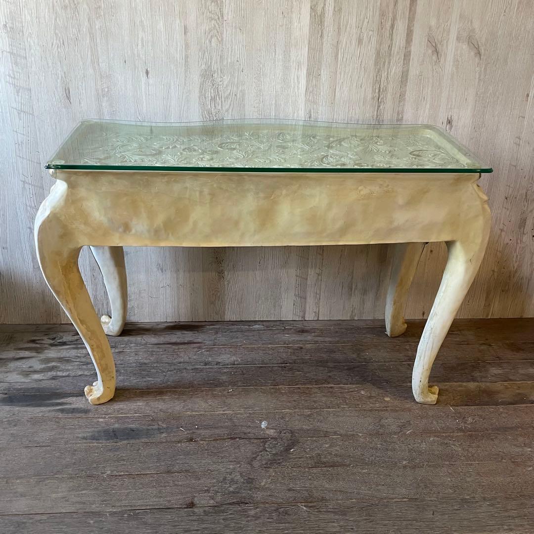ロココ調 猫脚 アンティーク コンソールテーブル フランス家具 センターテーブル