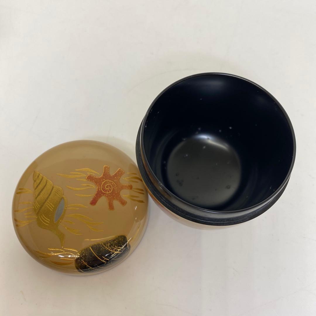 ☆茶3 倉山直彦　海松貝　中棗　幅約6.7㎝　共箱　東さ7-1111③