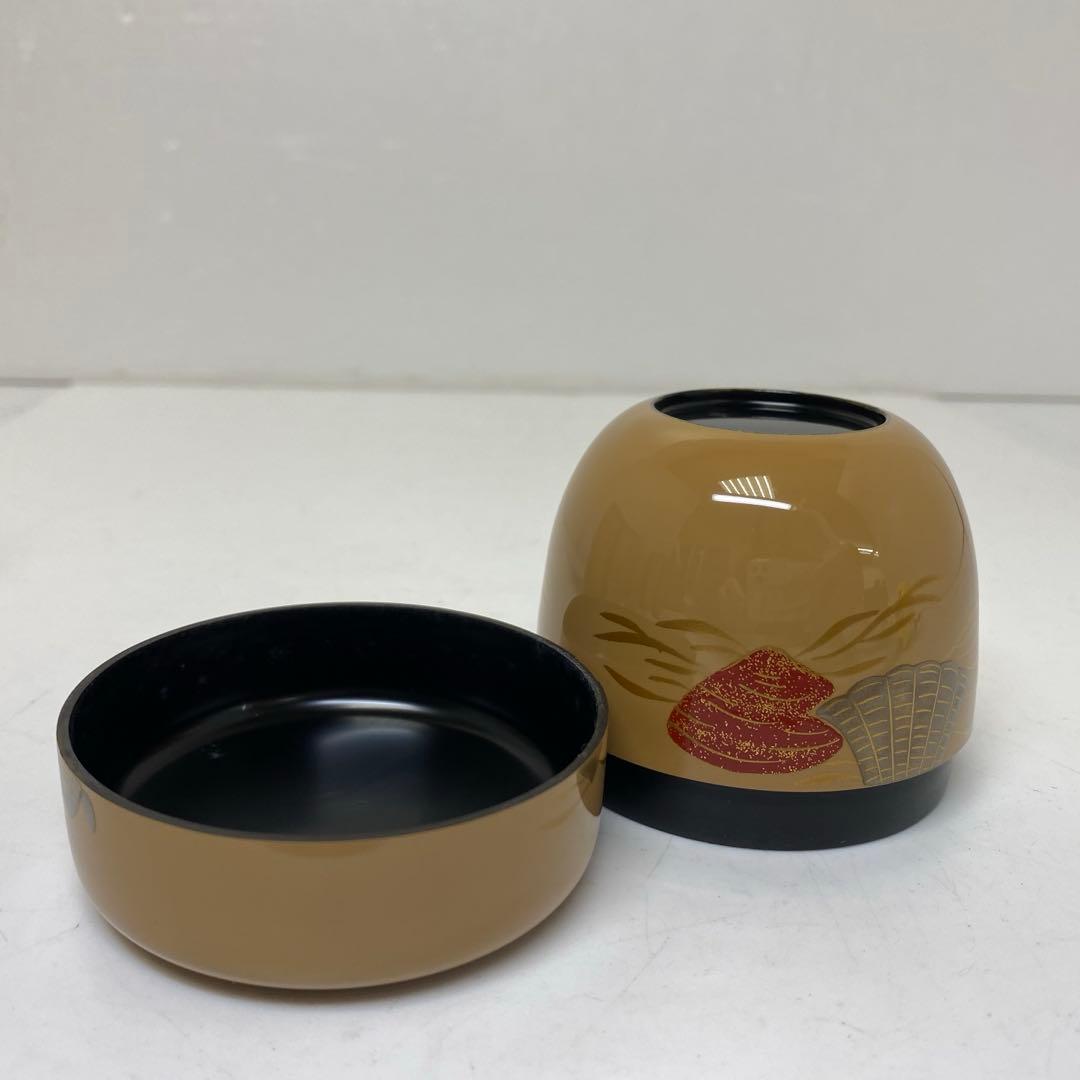 ☆茶3 倉山直彦　海松貝　中棗　幅約6.7㎝　共箱　東さ7-1111③