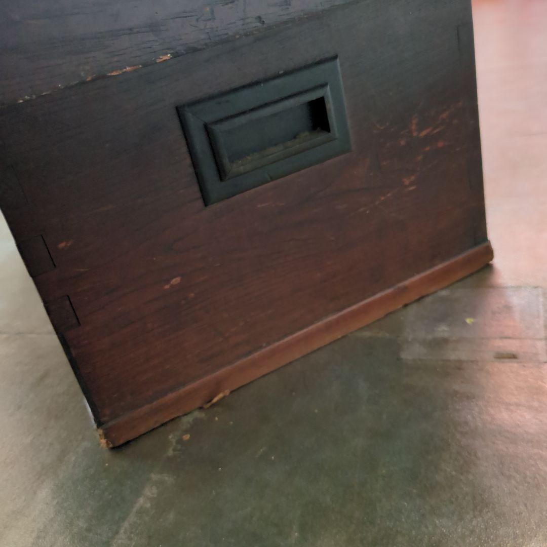 骨董 火鉢 長火鉢 関西火鉢 銅器ごとく付 テーブル 古民具 木製