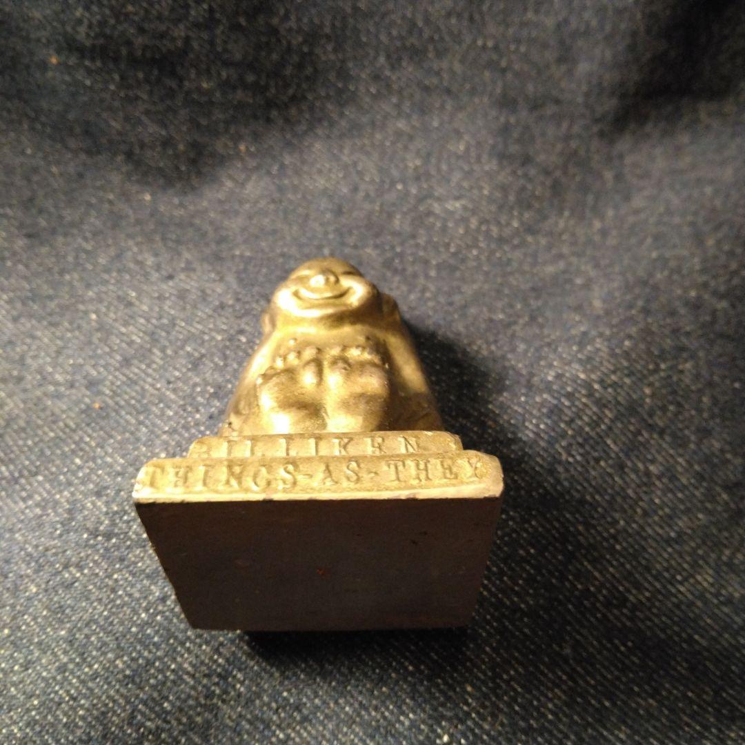 古い　ビリケンさん　置物　戦前　骨董　アンティーク　縁起物　開運