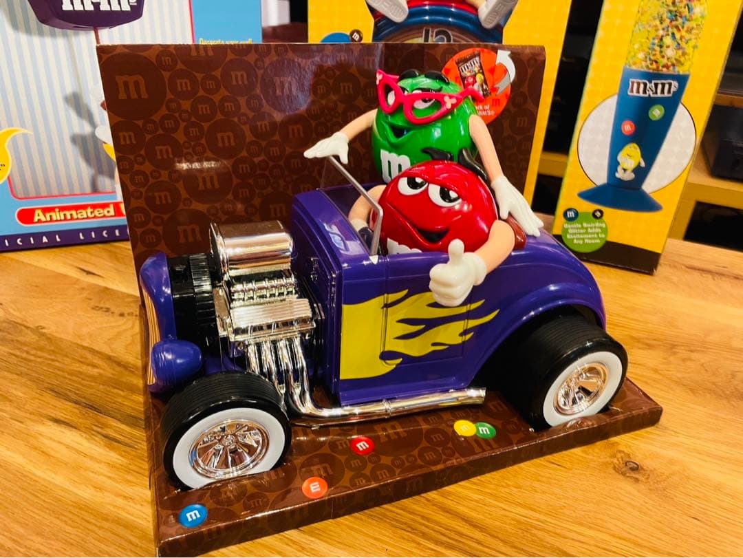 ★超激レア★ M&M's エムアンドエムズ ホットロッド ディスペンサー 紫