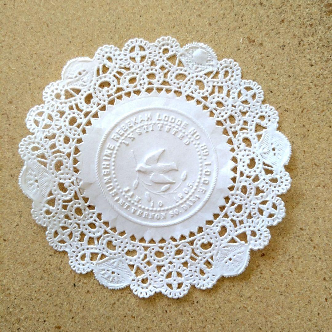 エンボス加工（鳥）　レースペーパー4インチ　５０枚