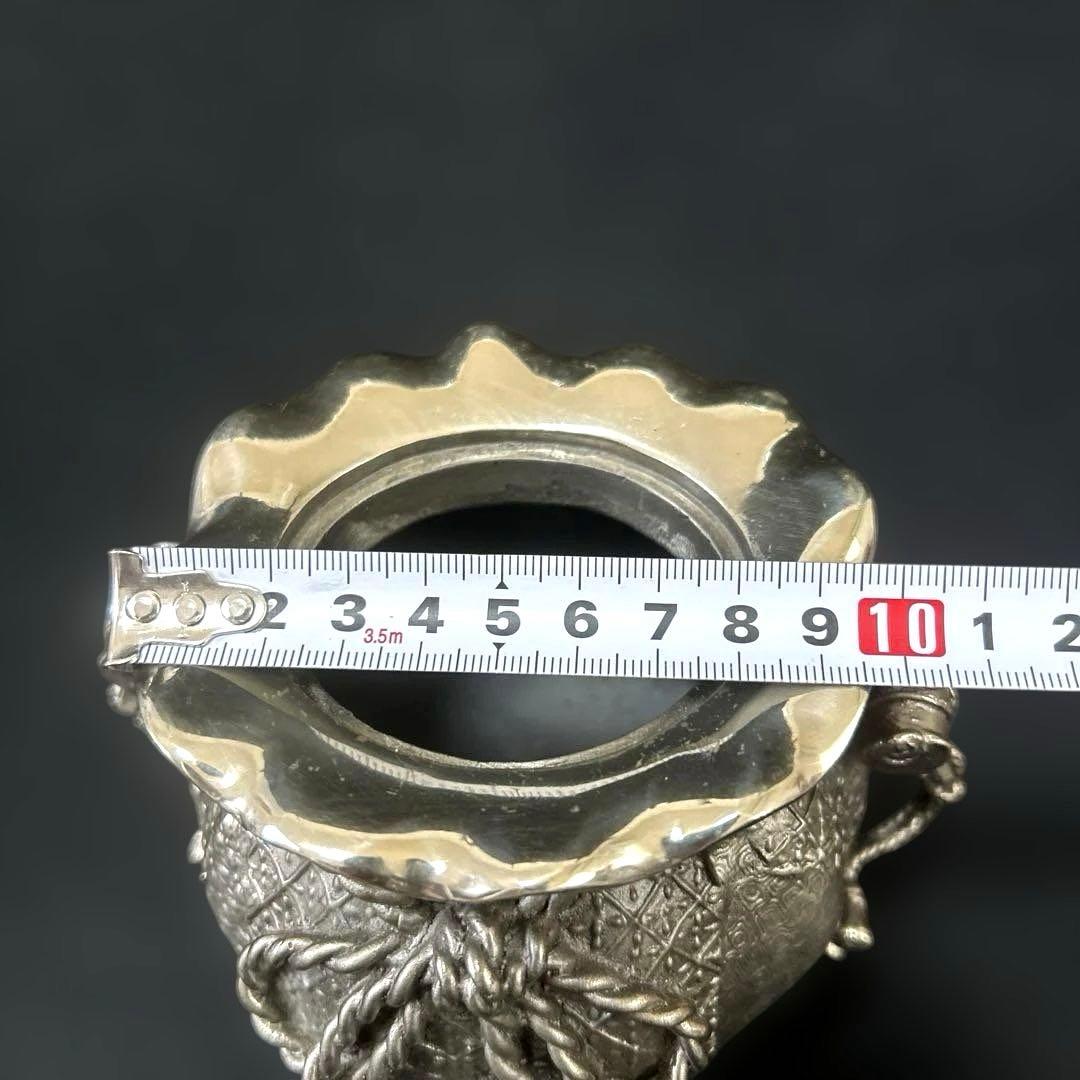 ・伝統工芸　高岡銅器　洋銀　香炉　須賀月芳　砂金袋　置物　インテリア　香道具