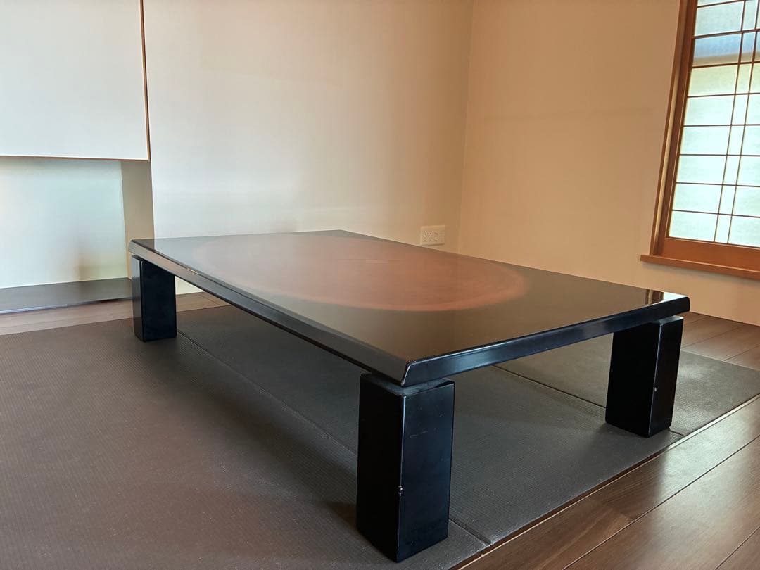 カリモク　年輪　座卓　テーブル　ビンテージ家具