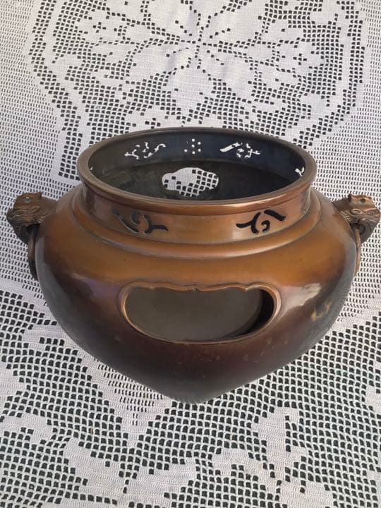 C9 茶道具・唐銅面取風炉・風炉