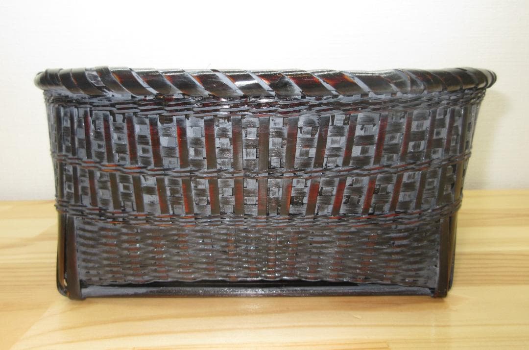 送料込【逢絢亭・新品】茶道具 水屋道具 炭斗 風炉用 細竹 染竹 木製 紙箱入り