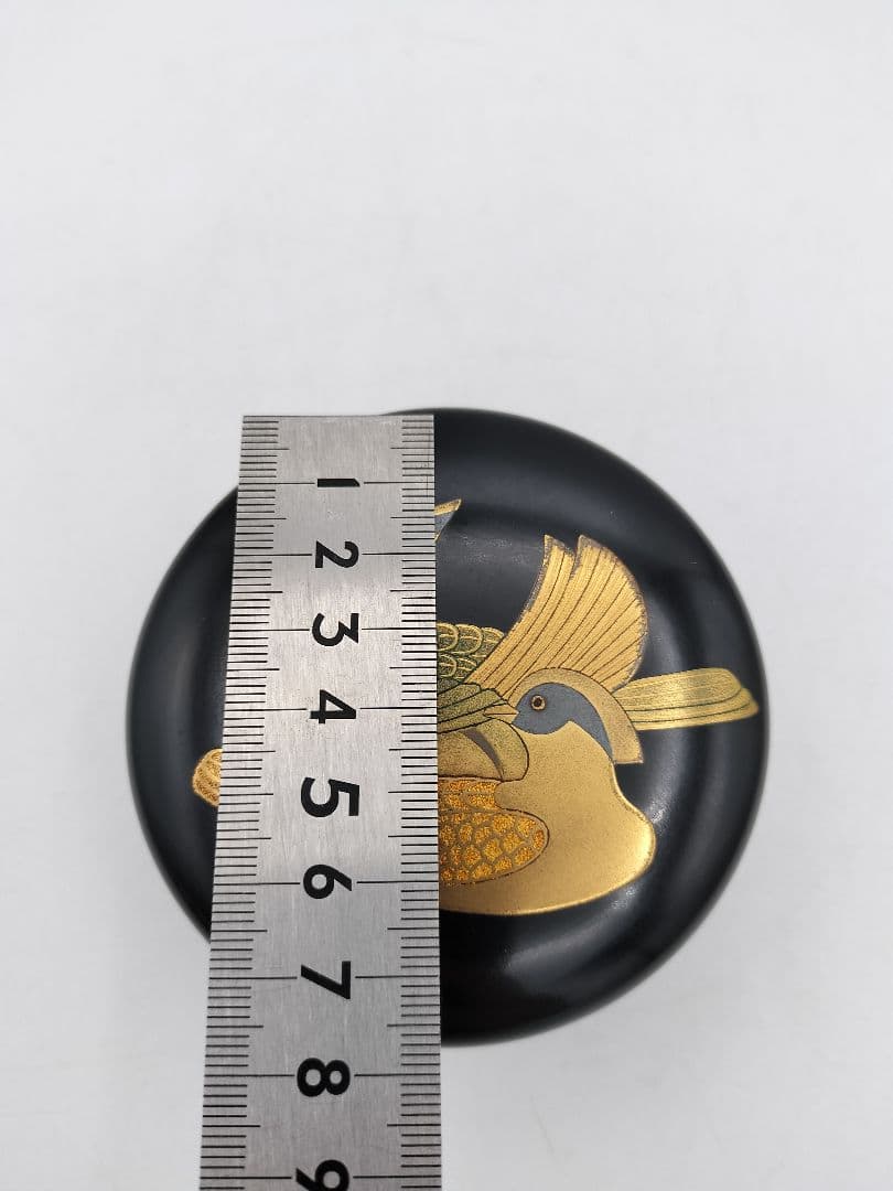 b905【新品・未使用】大平棗 おしどり 鴛鴦　内梨子地 田崎昭一郎 木箱 茶道