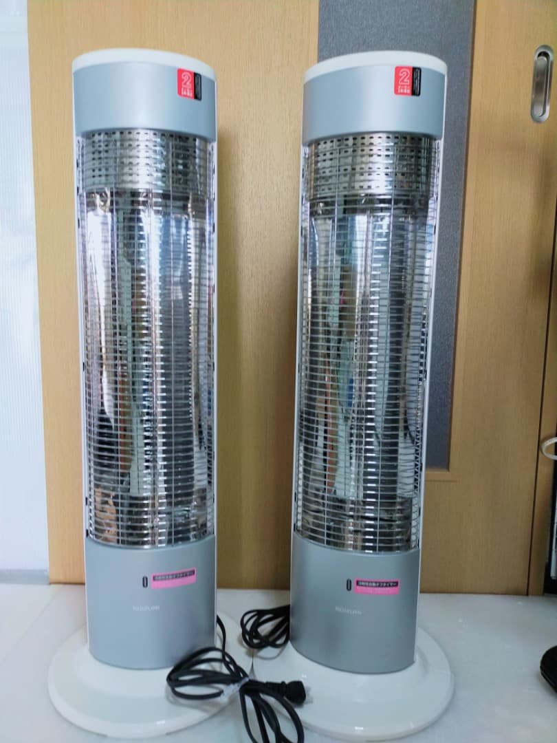 2台 コイズミ 電気ストーブ 900/450W ホワイト KKH-0922/W