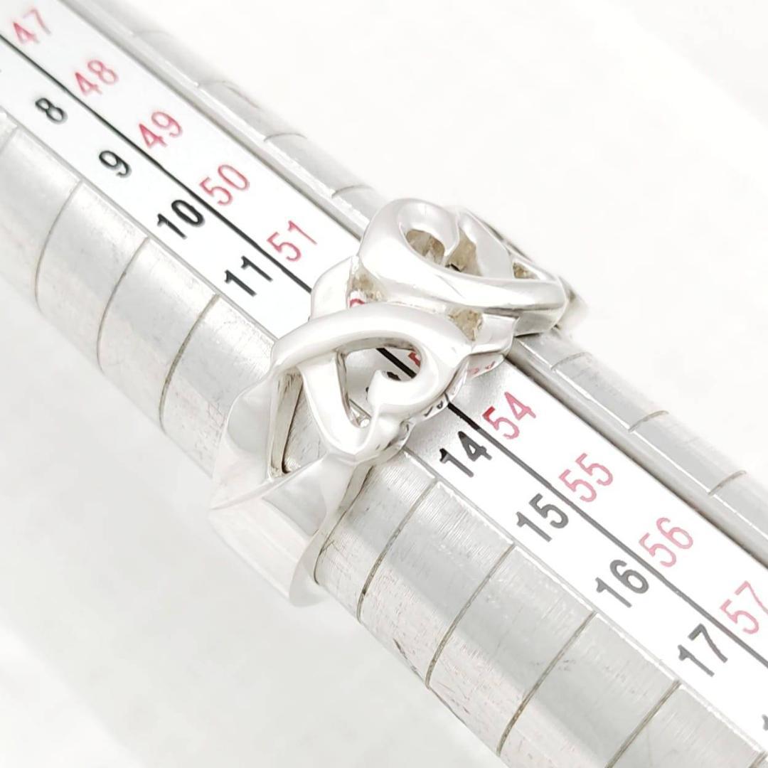 【極美品】✨ティファニー　リング12.5（12）　トリプルラビングハートSV指輪