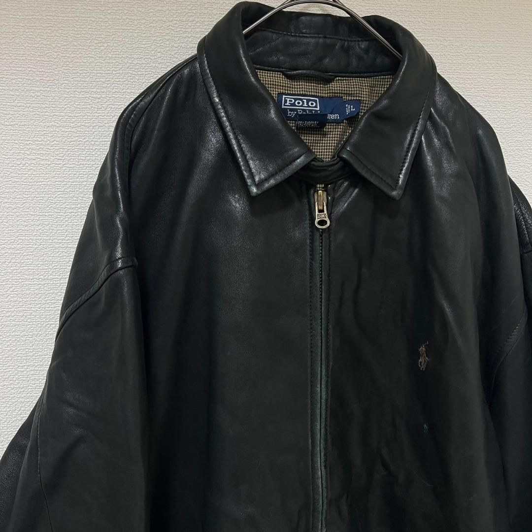 【POLO RALPH LAUREN】ラルフローレン レザージャケット　ブラック