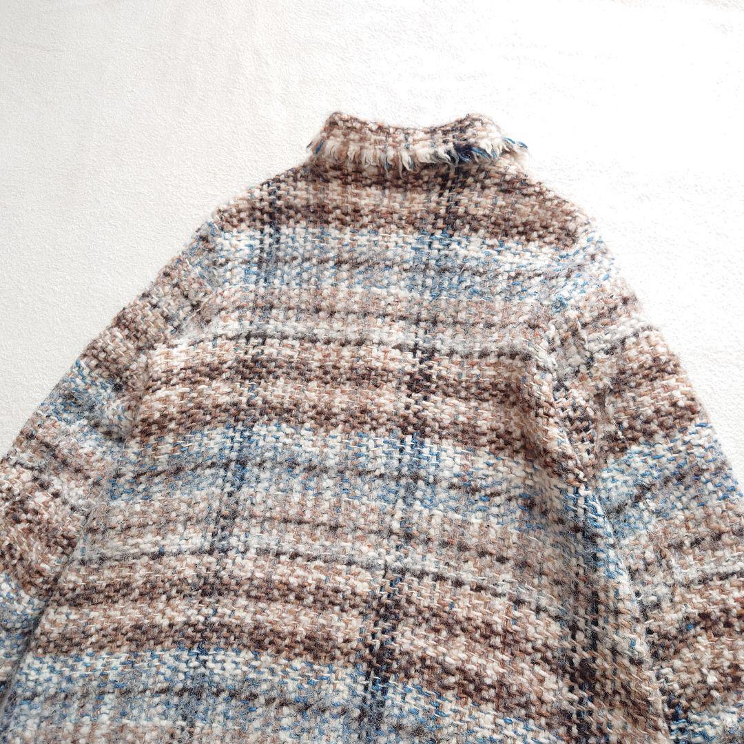 〇45R　ブランケット藍ツイードコート　45rpm　ハンドメイド