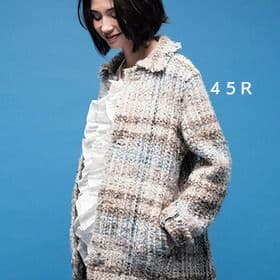 〇45R　ブランケット藍ツイードコート　45rpm　ハンドメイド