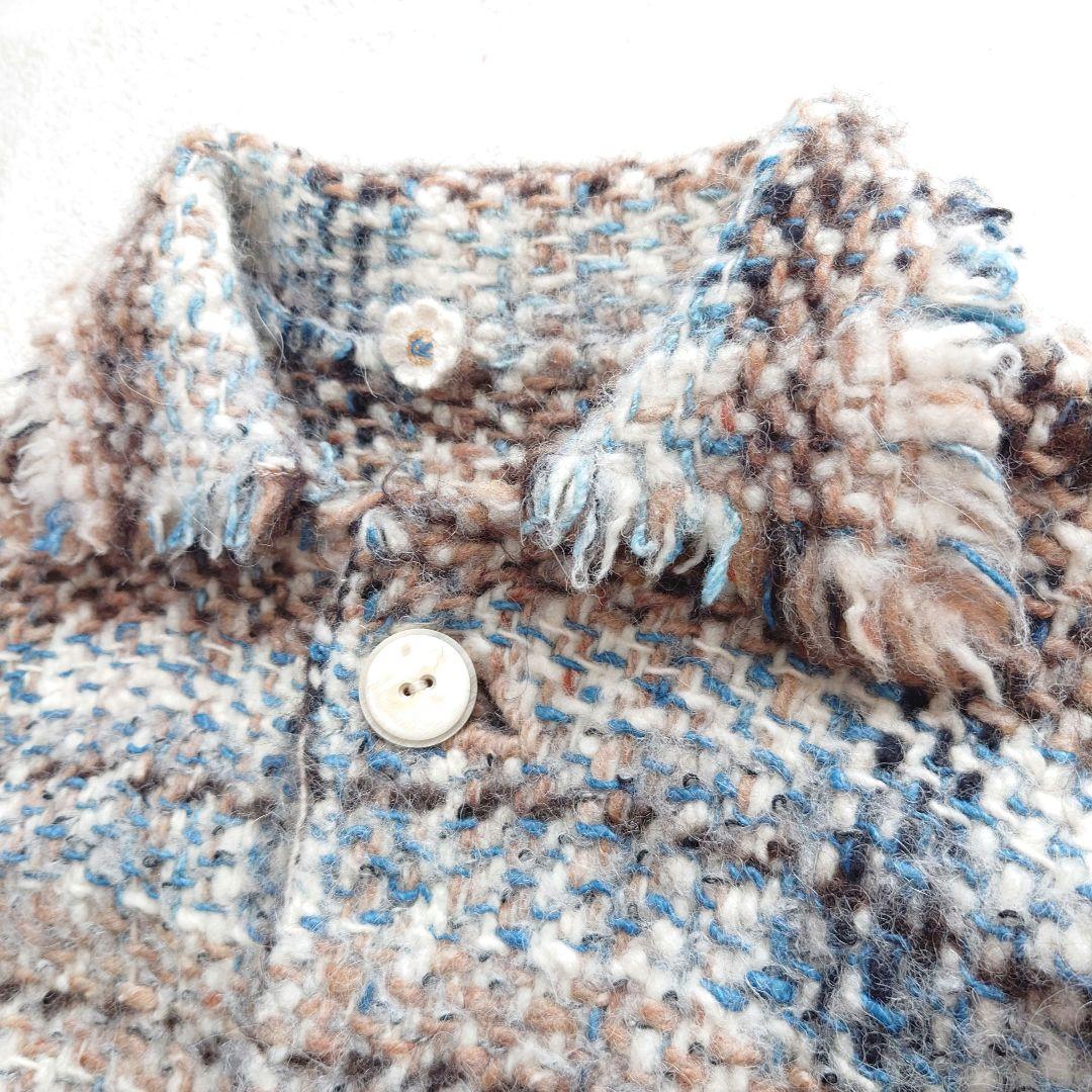 〇45R　ブランケット藍ツイードコート　45rpm　ハンドメイド