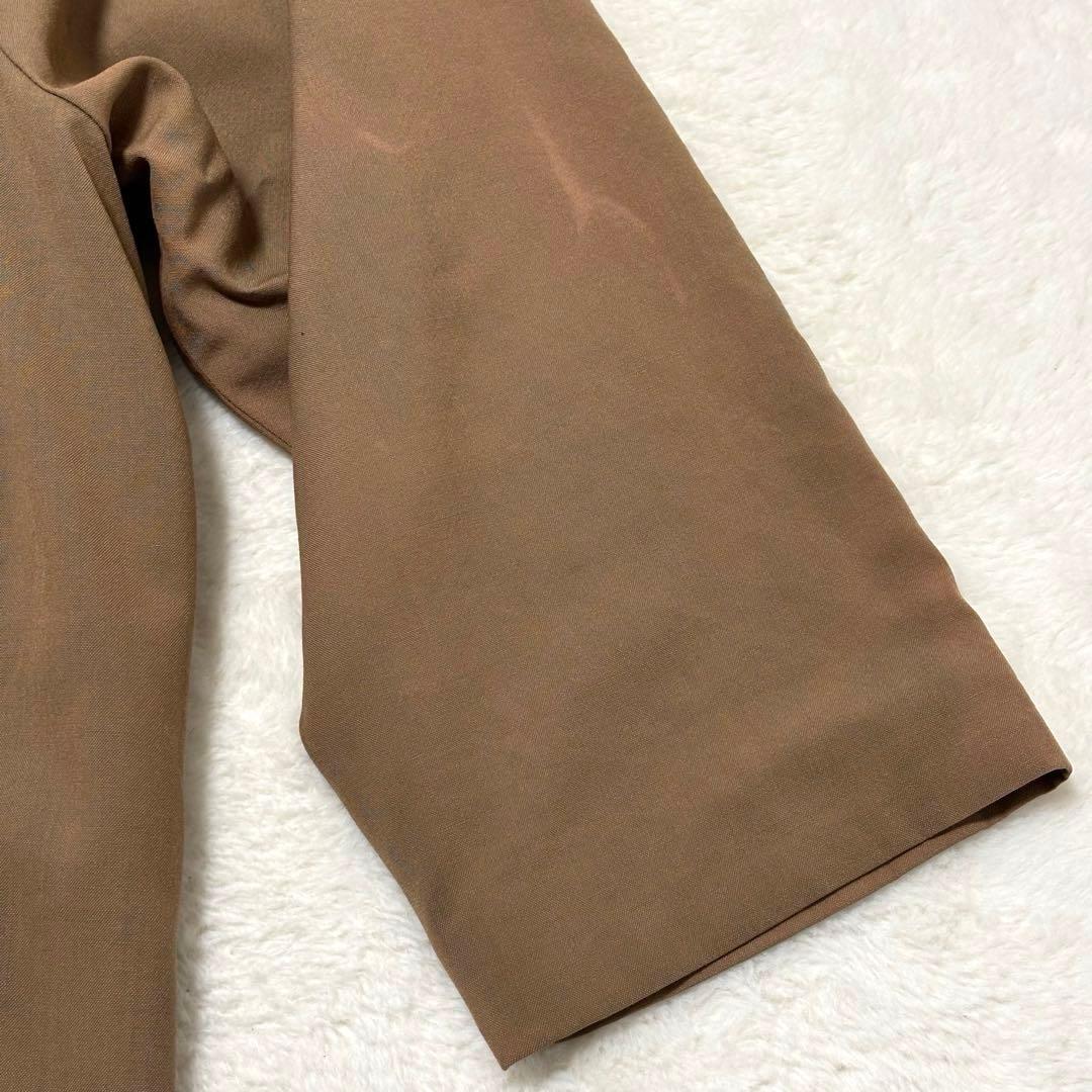 Dulcamara よそいきレイヤードビッグフラップロングコート ブラウン