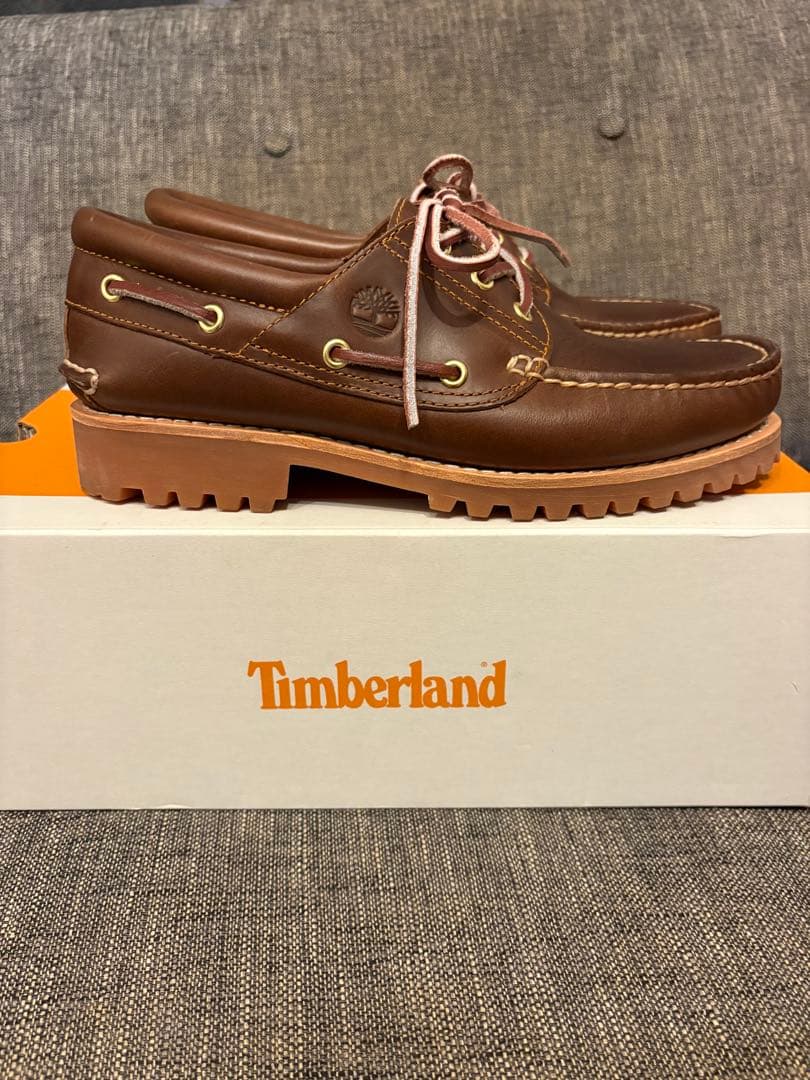 Timberland デッキシューズ 8.5 ブラウン　3eye 3アイ26.5