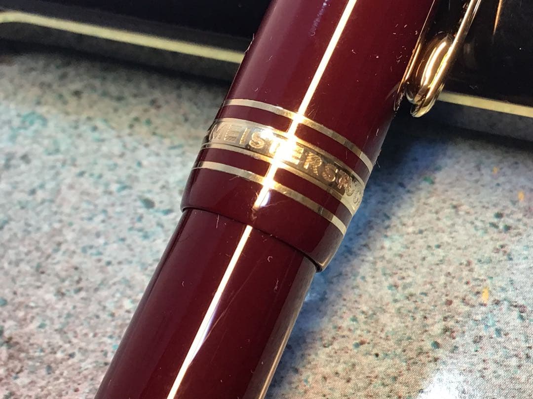 極美品‼️モンブラン マイスターシュテュック 146 ボルドー 中白 万年筆