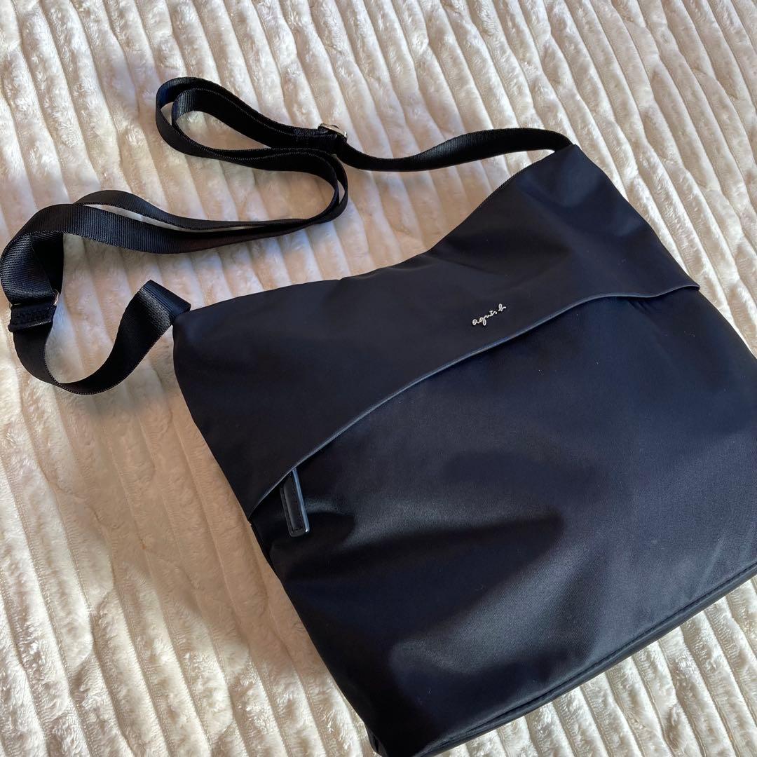 【美品•保証書付き】agnès b.（アニエスベー）ショルダーバッグ ブラック