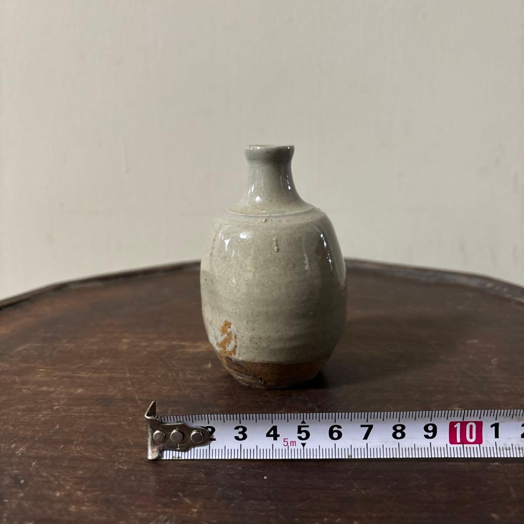 古い美濃　瀬戸小徳利　江戸　明治　花入　酒器　アンティーク　古道具　花器　李朝