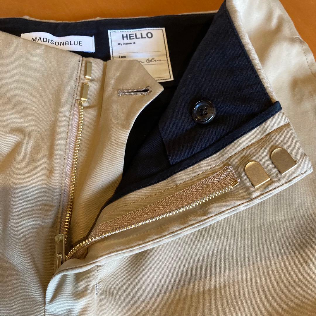 【美品】MADISON BLUE マディソンブルー★ベージュ ワイドパンツ 02